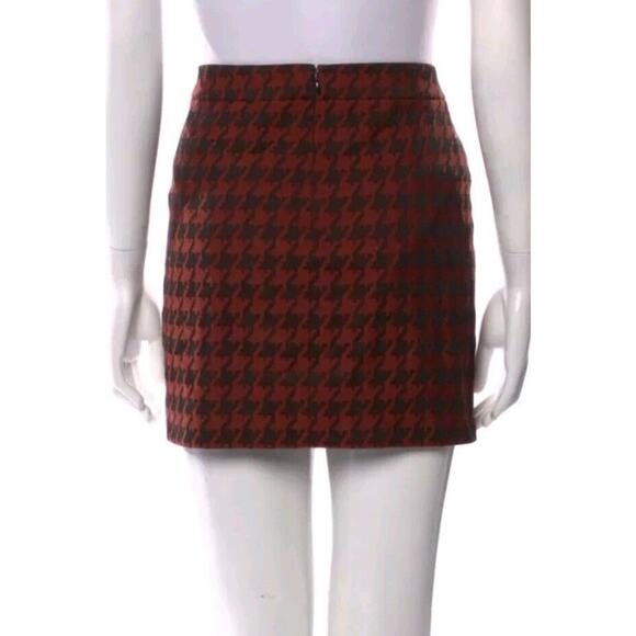 Stella McCartney Connor Mini Skirt Dogstooth Bright Dark Orange Sz IT 40 SM (g - Picture 6 of 7